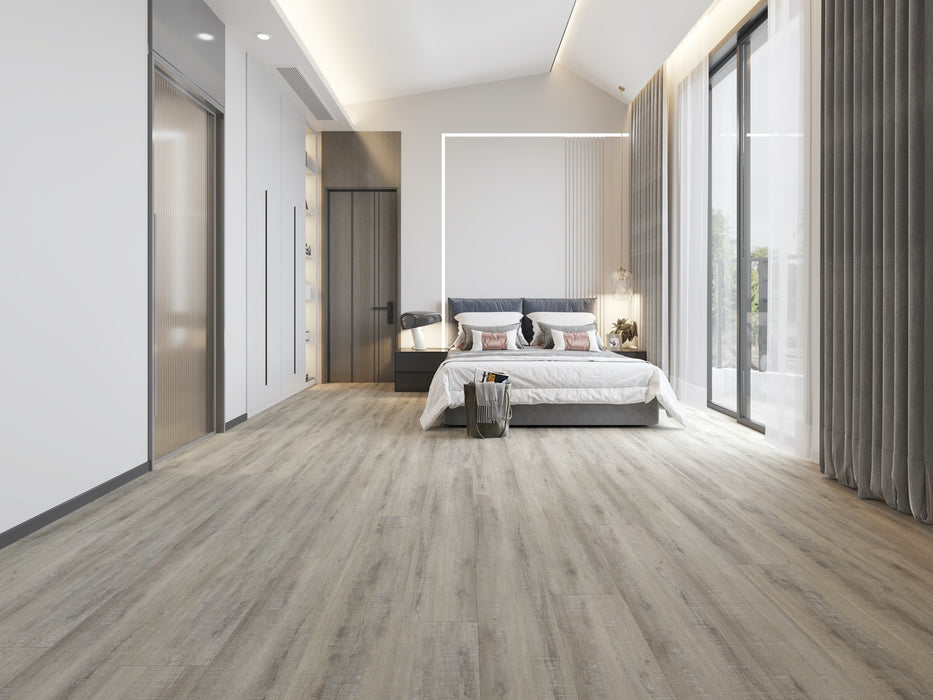 Create Flooring - Contour Collection 9 in. x 48 in. Glue Down Luxury Vinyl Plank - Blanched Room