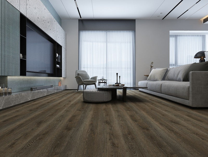 Create Flooring - Triumph Collection - 9 in. x 60 in. SPC Core Luxury Vinyl - Conquer Room Scene