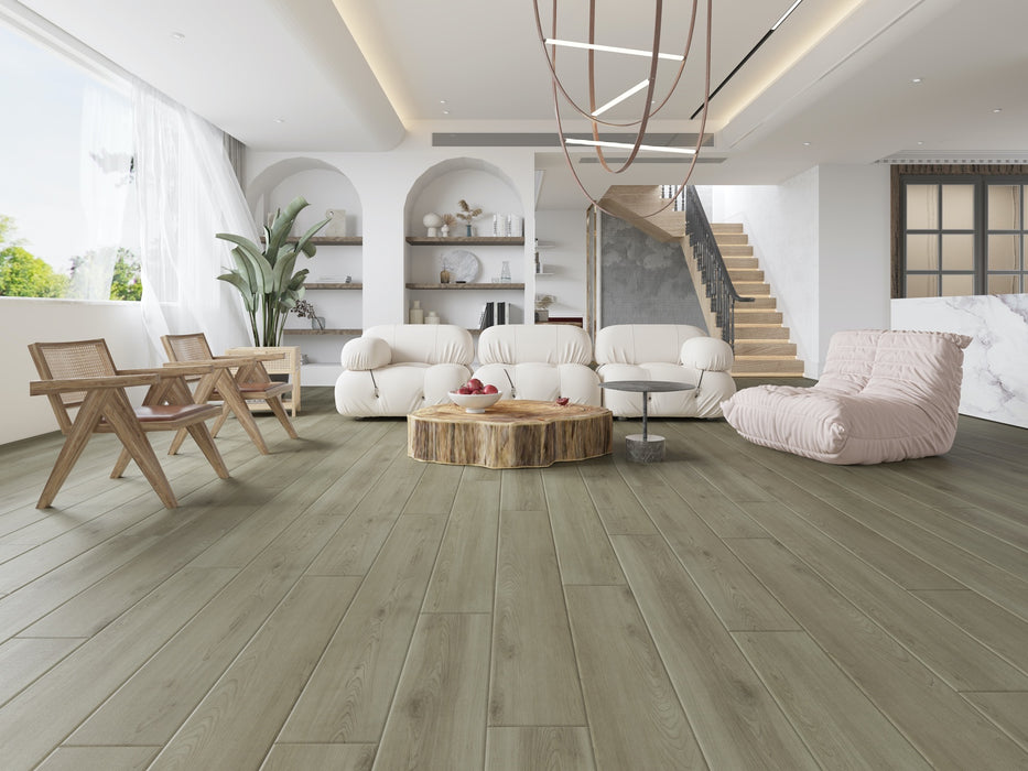 Create Flooring - Serene Scapes - 9 in. x 60 in. WPC Core Luxury Vinyl - Lunar Eclipse Room Scene