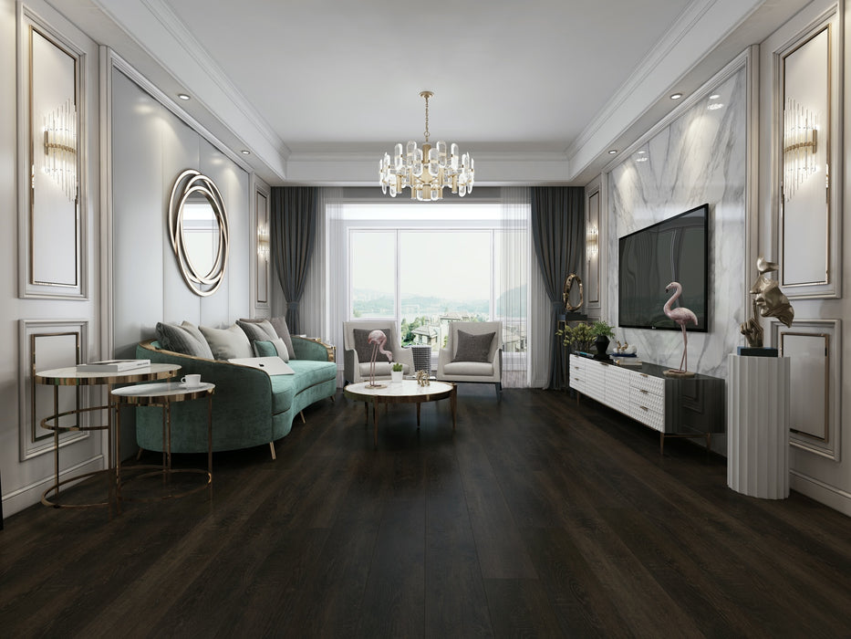 Create Flooring - Sparta Diamond - 9 in. x 72 in. WPC Core Luxury Vinyl - Driftwood Installed