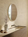Bedrosians - Sensi Roma 24" x 48" Satin Porcelain Cube Deco Tile - Cream wall installation
