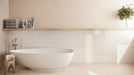 Bellagio - Casatan Collection - 3" x 10" Ceramic Tile - Cira wall installation