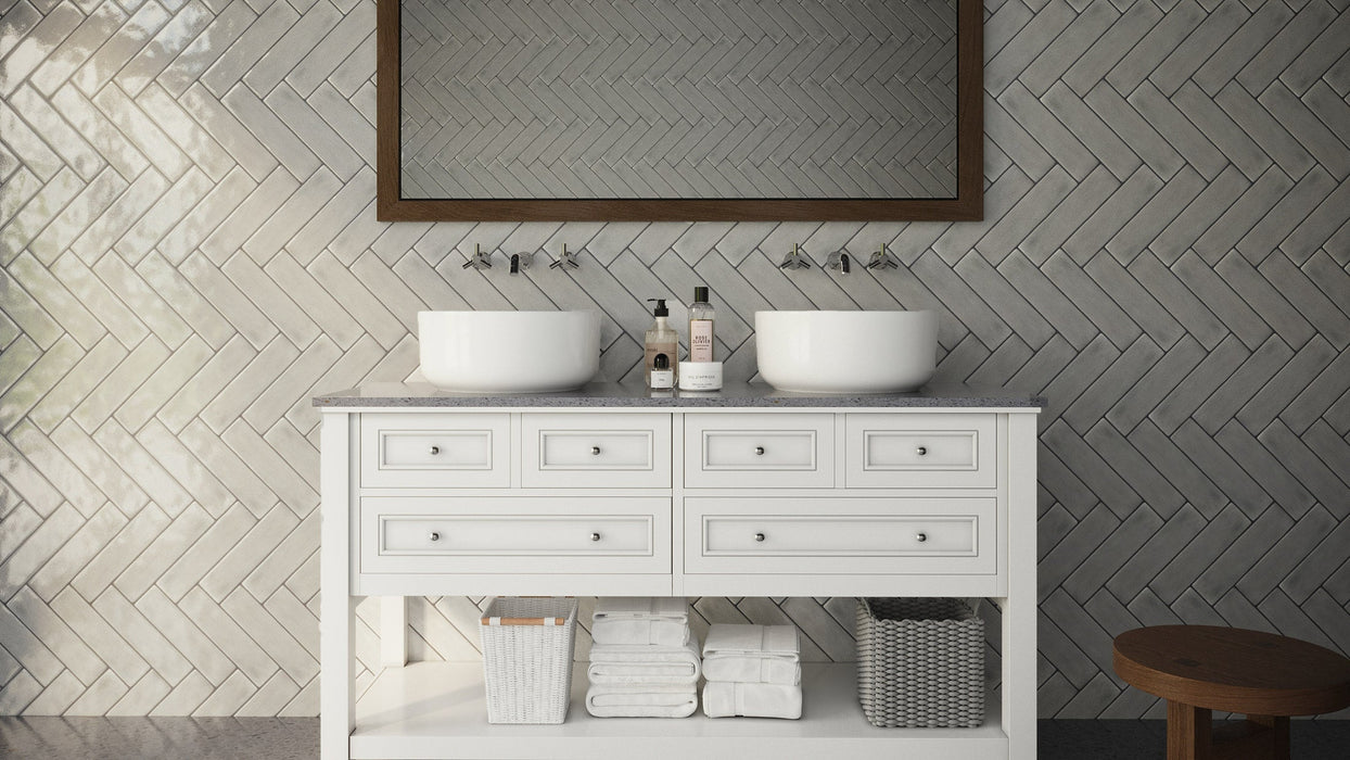 Bellagio - Casatan Collection - 3" x 10" Ceramic Tile - Khabas wall installation