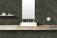 Daltile - Portfolio 6 in. x 24 in. Porcelain Tile - Charcoal Installed