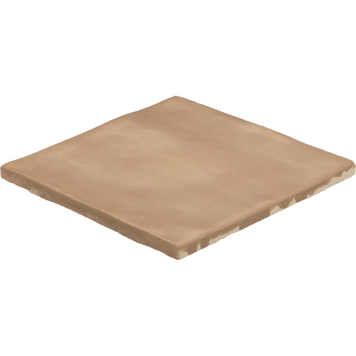 Daltile - Nu Bare - 4 in. x 4 in. - Glossy Ceramic Wall Tile - Caramel Angle View