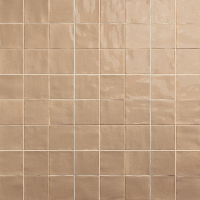 Daltile - Nu Bare - 4 in. x 4 in. - Glossy Ceramic Wall Tile - Caramel Variation