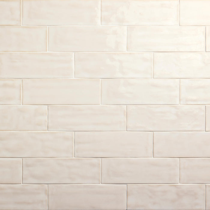 Daltile - Nu Bare - 4 in. x 12 in. - Glossy Ceramic Wall Tile - Bone Installed