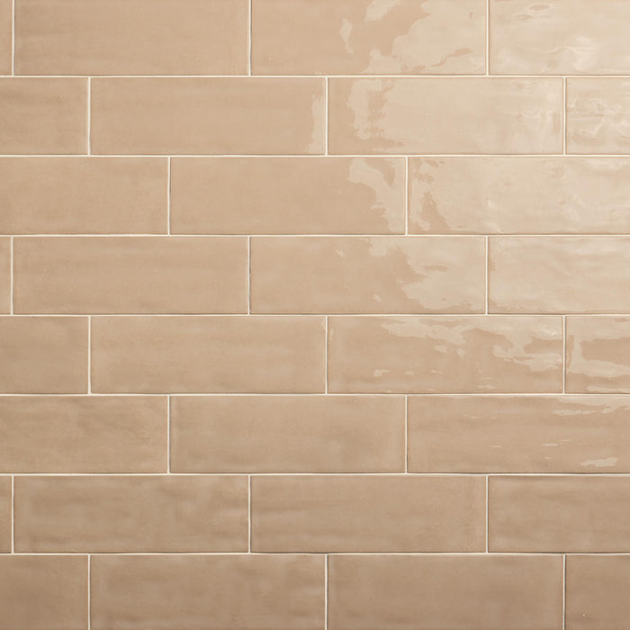 Daltile - Nu Bare - 4 in. x 12 in. - Glossy Ceramic Wall Tile - Caramel