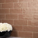 Daltile - Nu Bare - 4 in. x 12 in. - Glossy Ceramic Wall Tile - Cocoa Installed