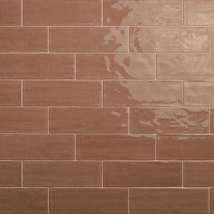 Daltile - Nu Bare - 4 in. x 12 in. - Glossy Ceramic Wall Tile - Cocoa