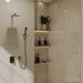 Daltile - Nu Bare - 4 in. x 4 in. - Glossy Ceramic Wall Tile - Bone Shower Install