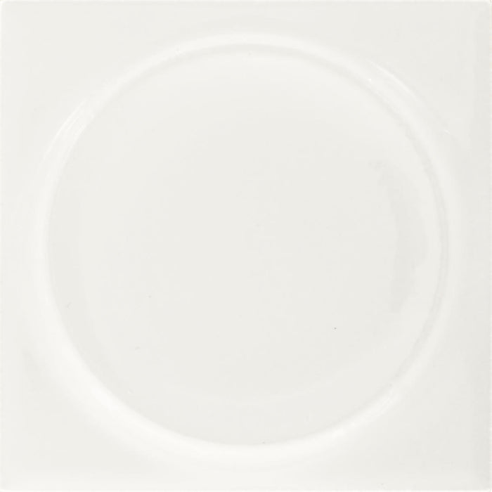Daltile - Nu Bare - 4 in. x 4 in. Circle - Glossy Ceramic Wall Tile - Powder Single Tile