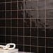 Daltile - Nu Bare - 4 in. x 4 in. - Glossy Ceramic Wall Tile - Ebony Installed