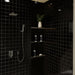 Daltile - Nu Bare - 4 in. x 4 in. - Glossy Ceramic Wall Tile - Ebony Shower Install