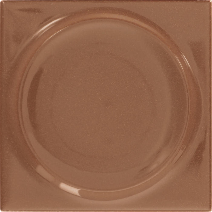 Daltile - Nu Bare - 4 in. x 4 in. Circle - Glossy Ceramic Wall Tile - Cocoa Single Tile