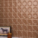 Daltile - Nu Bare - 4 in. x 4 in. Circle - Glossy Ceramic Wall Tile - Cocoa Wall Install