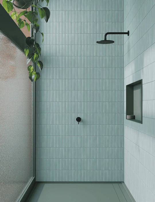 Deco Lingot 12 in. x 24 in. Porcelain Tile - Acqua Installed