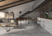 Tesoro - Powder Series - 24 in. x 48 in. Rectified Matte Porcelain Tile - Argent floor installation