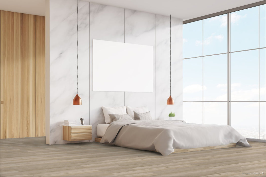 Echelon Flooring - Ultra Collection - 9 in. x 60 in. WPC Luxury Vinyl - Bone Room SCene