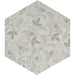 Emser Tile - Bauhaus - 9 in. x 11 in. Hex Porcelain Tile - Floral
