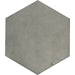 Emser Tile - Bauhaus - 9 in. x 11 in. Hex Porcelain Tile - Silver