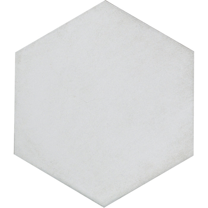 Emser Tile - Bauhaus - 9 in. x 11 in. Hex Porcelain Tile - White