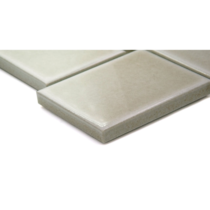Emser Tile - Hanami - 9 in. x 13 in. Porcelain Mosaic Tile - Fawn Close View