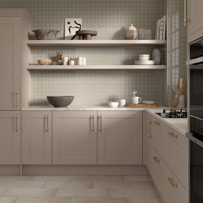 Emser Tile - Hanami - 9 in. x 13 in. Porcelain Mosaic Tile - Fawn Room Scene