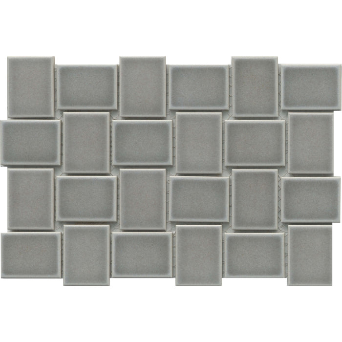 Emser Tile - Hanami - 9 in. x 13 in. Porcelain Mosaic Tile - Gray