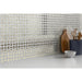 Emser Tile - Link - Marble Mosaic - White and Gold Wall Install
