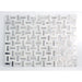 Emser Tile - Link - Marble Mosaic - White and Silver Installed