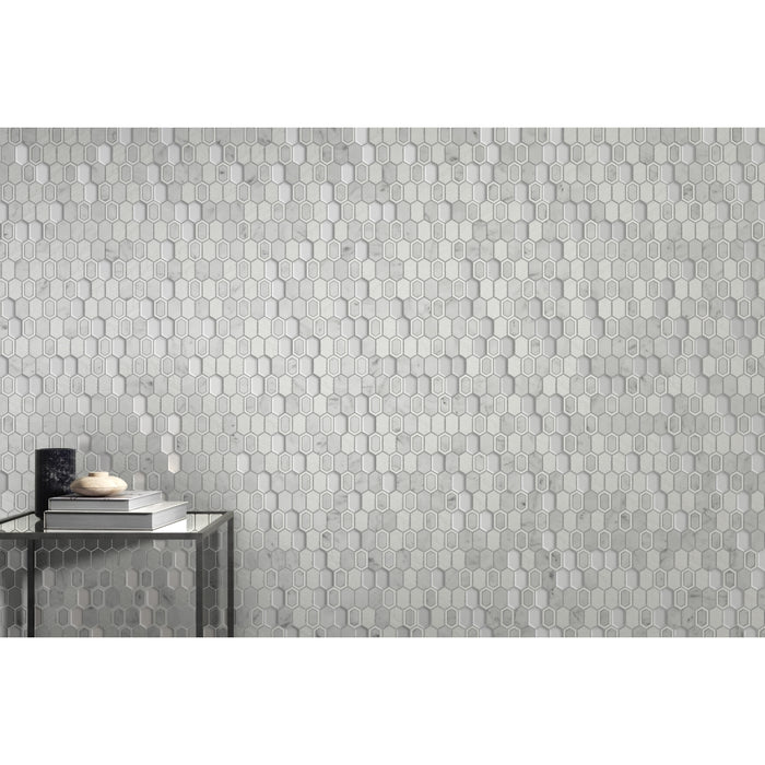Emser Tile - Literati - Resin Cast Stone Mosaic - Melville Wall Install