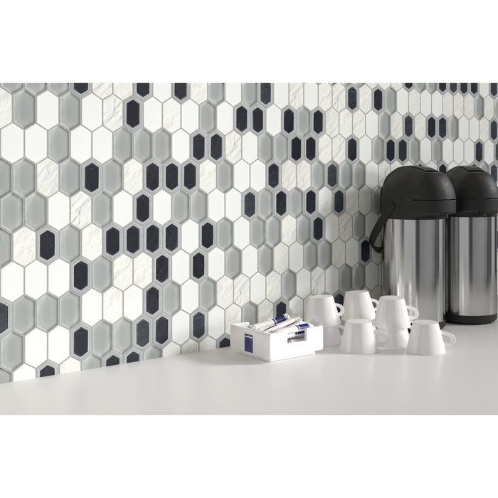Emser Tile - Literati - Resin Cast Stone Mosaic - Twain Installed 2
