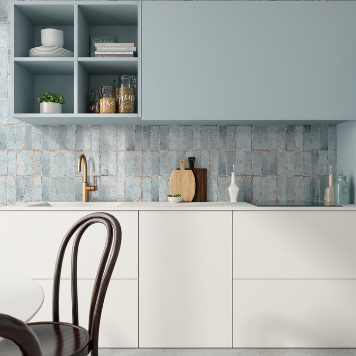 Emser Tile - Metamor - 3 in. x 8 in. Porcelain Wall Tile - Itza Room Scene