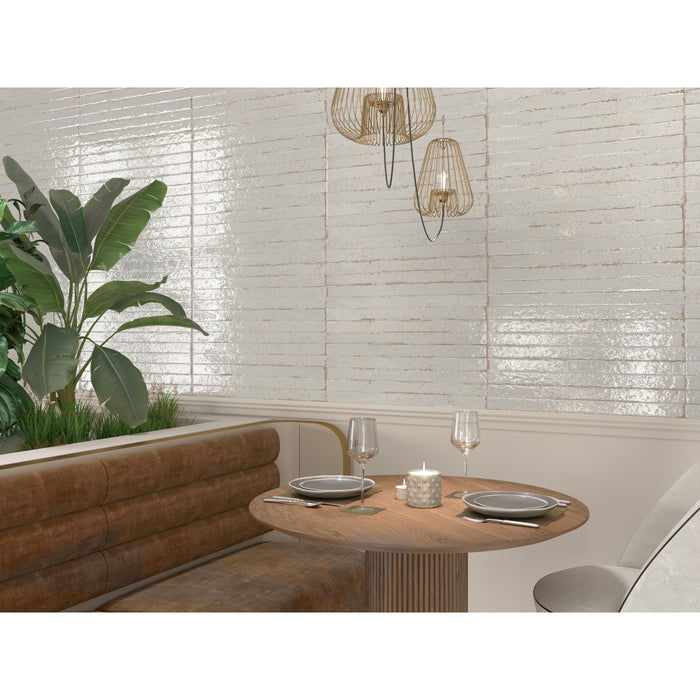 Emser Tile - Metamor - 2 in. x 20 in. Porcelain Wall Tile - Copan Installed