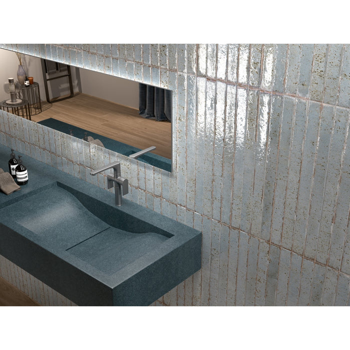 Emser Tile - Metamor - 2 in. x 20 in. Porcelain Wall Tile - Itza Installed