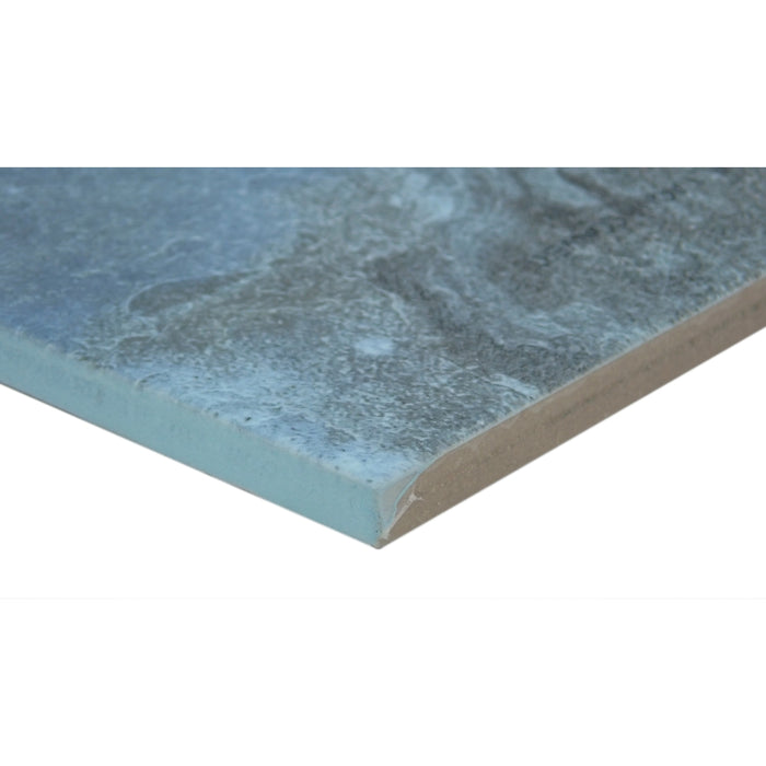 Emser Tile - Mizzoni - 6 in. x 6 in. Porcelain Pool Wall Tile - Aqua Close View