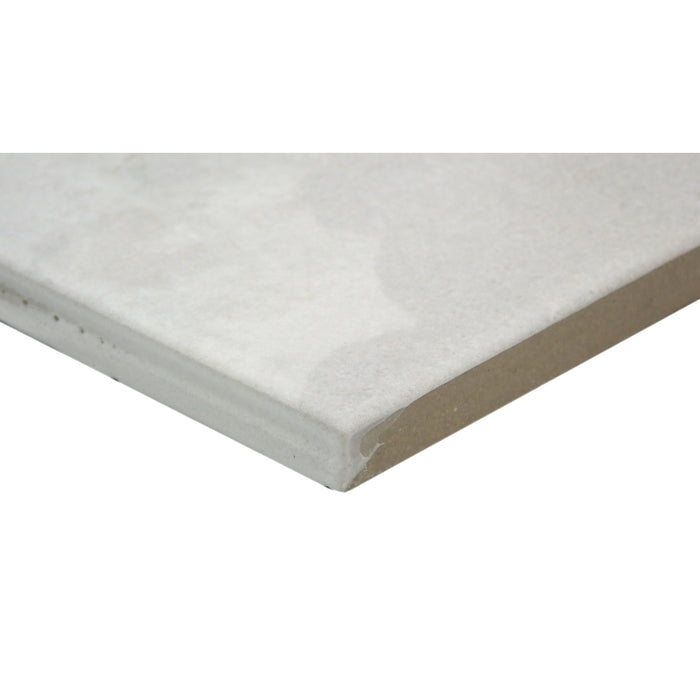 Emser Tile - Mizzoni - 6 in. x 6 in. Porcelain Pool Wall Tile - White Edge View