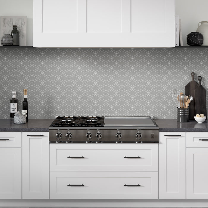 Emser Tile - Mythos™ - 11 in. x 13 in. Ceramic Petal Mosaic Wall Tile - Gray