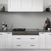 Emser Tile - Mythos™ - 11 in. x 13 in. Ceramic Petal Mosaic Wall Tile - Gray
