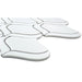 Emser Tile - Mythos™ - 11 in. x 12 in. Ceramic Arabesque Mosaic Wall Tile - White Close 2