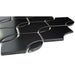 Emser Tile - Mythos™ - 12 in. x 12 in. Ceramic Wave Mosaic Wall Tile - Black Close View 2