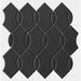 Emser Tile - Mythos™ - 12 in. x 12 in. Ceramic Wave Mosaic Wall Tile - Black