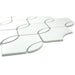 Emser Tile - Mythos™ - 12 in. x 12 in. Ceramic Wave Mosaic Wall Tile - White Close View 2