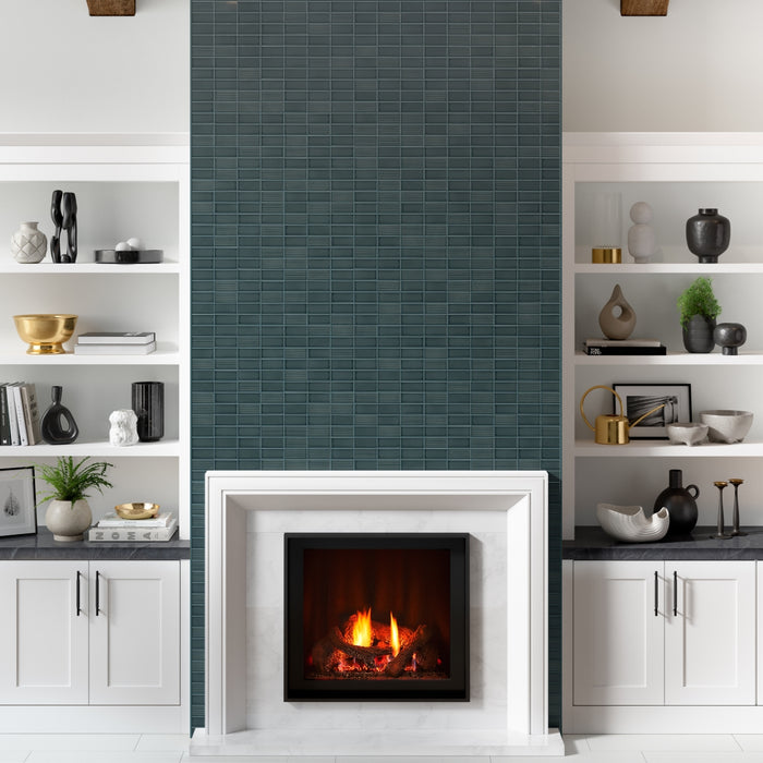 Emser Tile - Nagara - 11 in. x 11 in. Ceramic Mosaic Wall Tile - Gray Installed