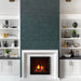 Emser Tile - Nagara - 11 in. x 11 in. Ceramic Mosaic Wall Tile - Gray Installed