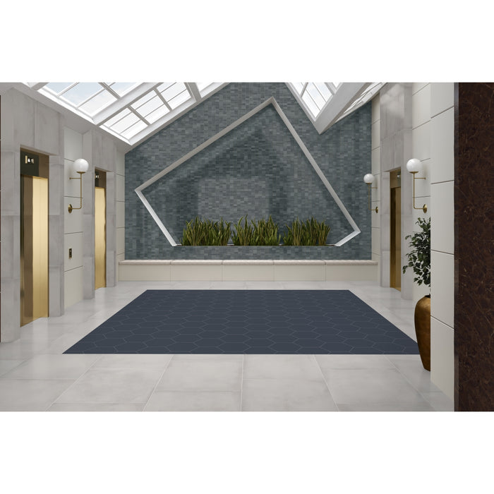Emser Tile - Nagara - 11 in. x 11 in. Ceramic Mosaic Wall Tile - Gray Room Scene