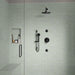 Emser Tile - Nagara - 11 in. x 11 in. Ceramic Mosaic Wall Tile - Silver Shower Install