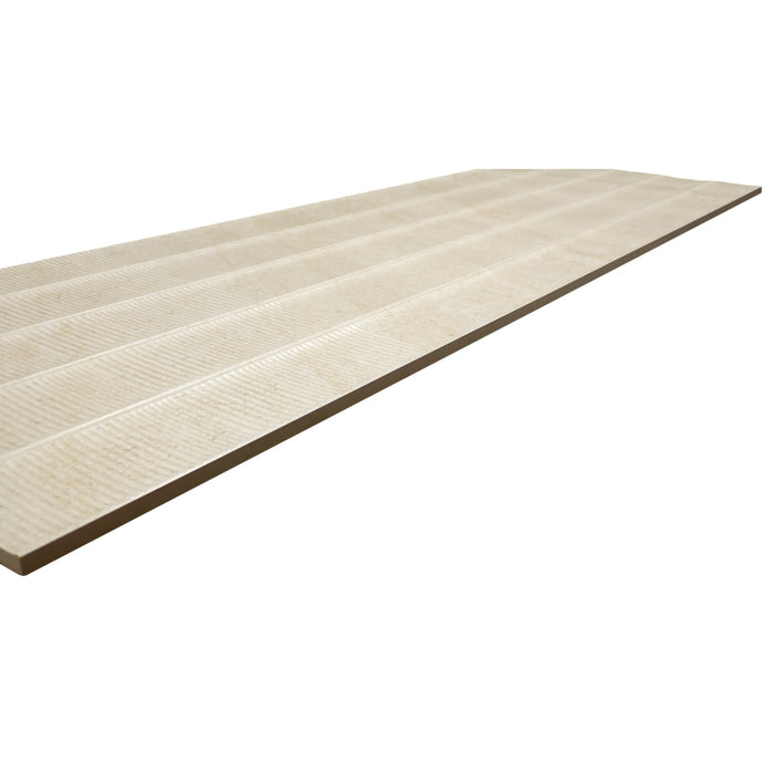 Emser Tile - Navali™ - 16 in. x 47 in. Porcelain Wall Tile - Sand Close View 2
