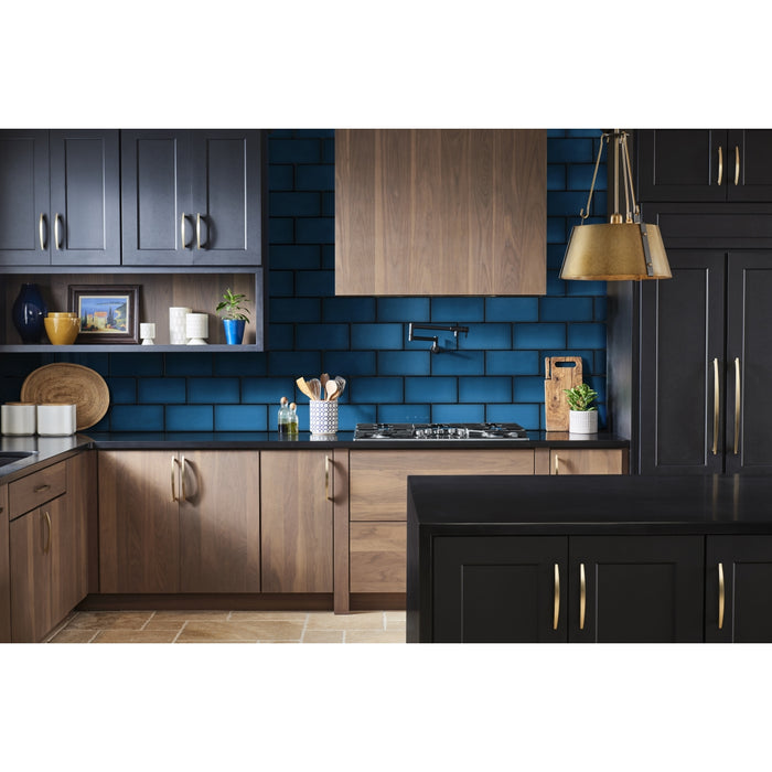 Emser Tile - Ombre™ - 6 in. x 12 in. Ceramic Wall Tile - Blue Installed